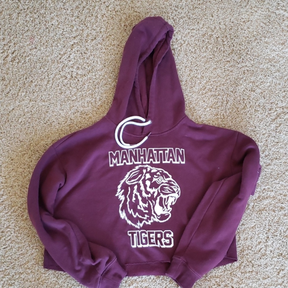 Cropped hoodie Maroon Garage